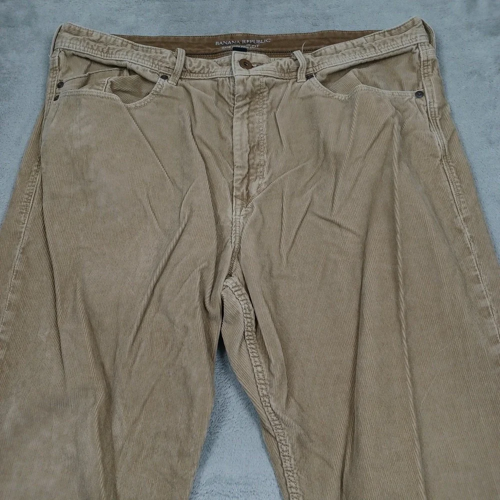 Banana Republic Jeans‎ Mens 38x32 Brown Corduroy Straight Fit Preppy Casual